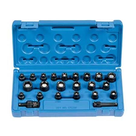 Light House Beauty Eagle  1/4" Drive 23 Pieces Standard and Metric Magnetic Shallow LI3481712